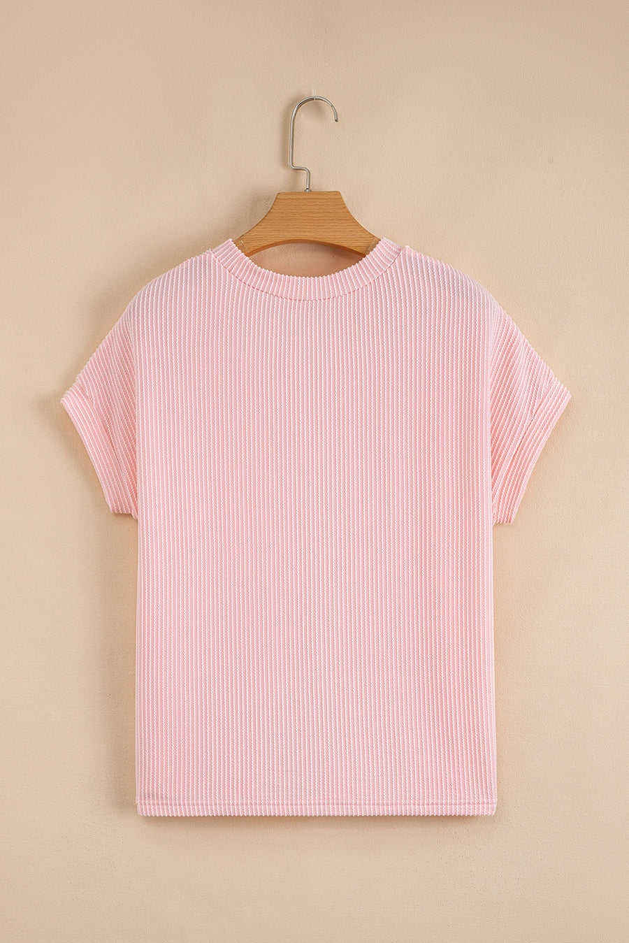 Twist Ribbed Color Block Pocket Crew Neck T-Shirt- 4 Colors