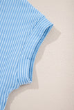 Twist Ribbed Color Block Pocket Crew Neck T-Shirt- 4 Colors