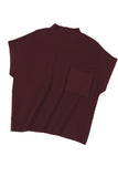 Green Pocket Ribbed Knit Short Sleeve Sweater- 9 Colors