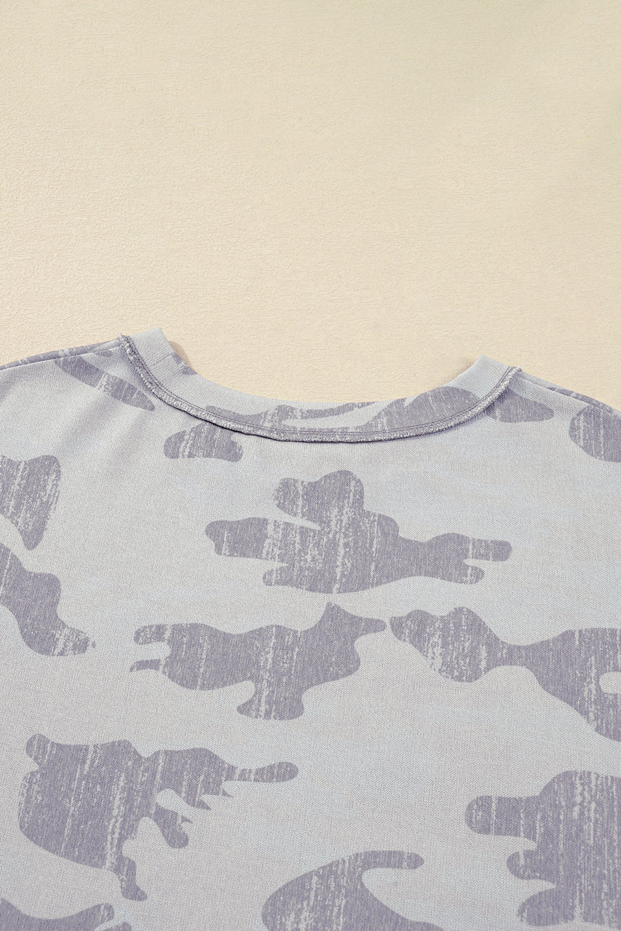 Multicolour Camouflage Print Round Neck Plus Size Sweatshirt