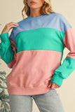 Color Block Drop Shoulder Sweatshirt- 4 Colors