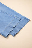 Plus Size Acid Wash Lace-Up Jeans- 4 Colors