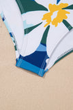 Floral Print Cutout Racerback High-Waist Tankini- 2 Styles