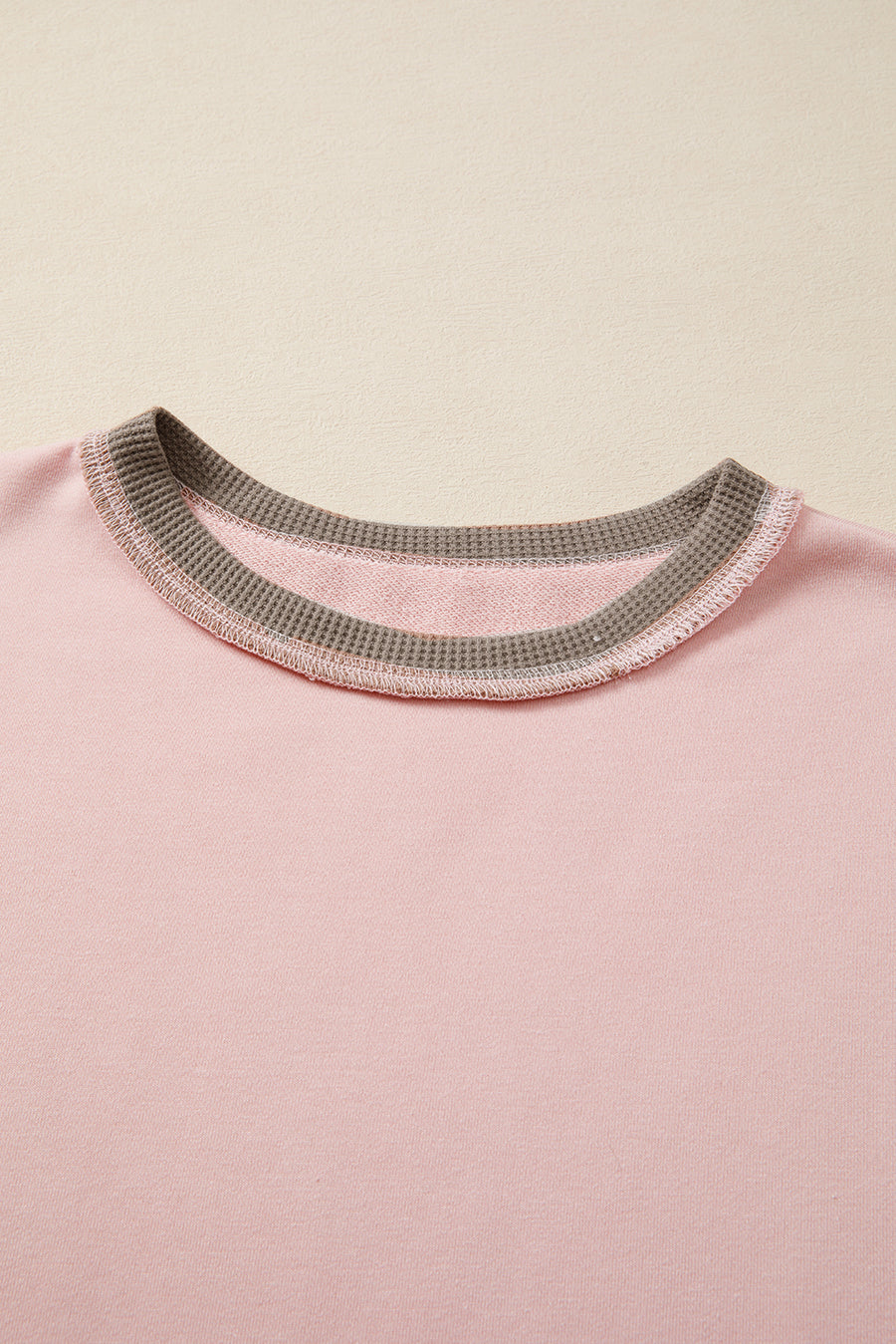 Color Block Waffle Knit Patchwork Oversized Sweatshirt- 3 Colors