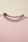 Color Block Waffle Knit Patchwork Oversized Sweatshirt- 3 Colors