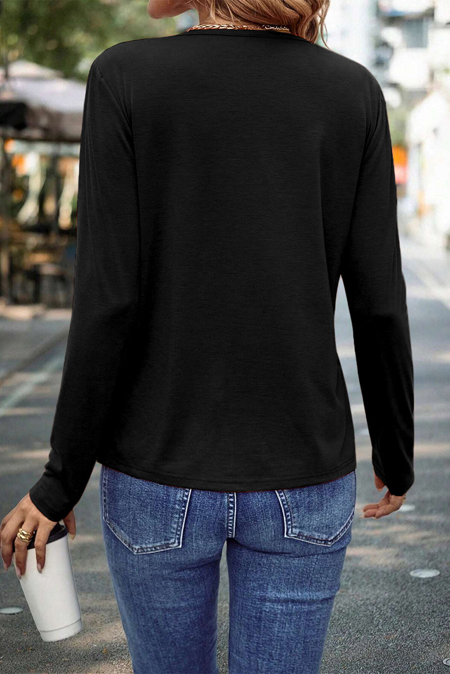 Asymmetric Seam Long Sleeve Shirt- 3 Colors