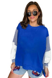 Striped Patchwork Sleeve Colorblock Sweatshirt- 3 Colors