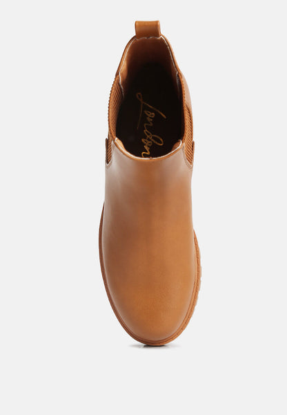 Prolt Chelsea Ankle Boots- Tan