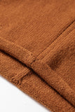 Rust Ribbed Detail Mini Sweater Dress