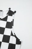Checkered Slim Fit Print Tank Top- 2 Colors