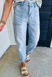 High Rise Relaxed Fit Porkchop Pockets Jeans