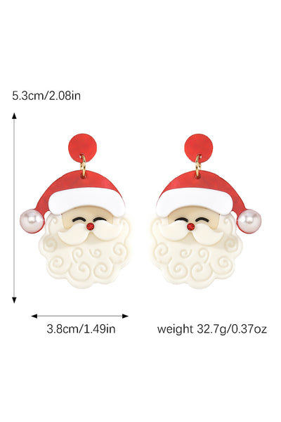 Pearl Santa Earrings- 2 Colors