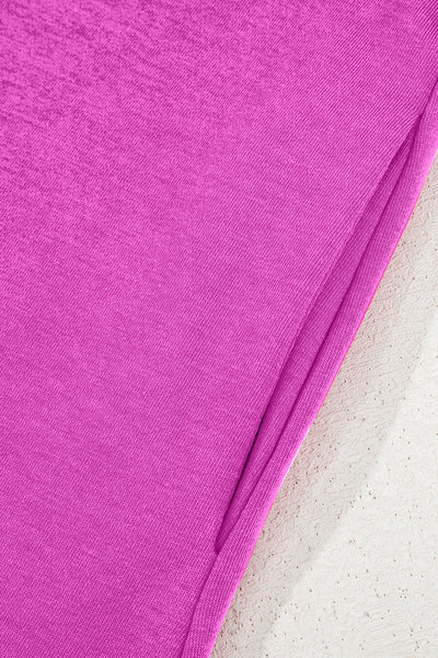 Purple Orchid Contrast Trim V Neck Sleeveless Mini Dress