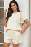 Textured Short Sleeve Top and Shorts Set- 7 Colors