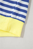 Striped Contrast Trim Oversized Sweatshirt- 4 Colors