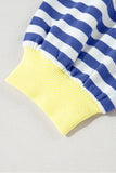 Striped Contrast Trim Oversized Sweatshirt- 4 Colors