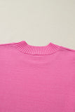 Ribbed Trim Crew Neck Ruffled Short Sleeve Sweater- 3 Colors
