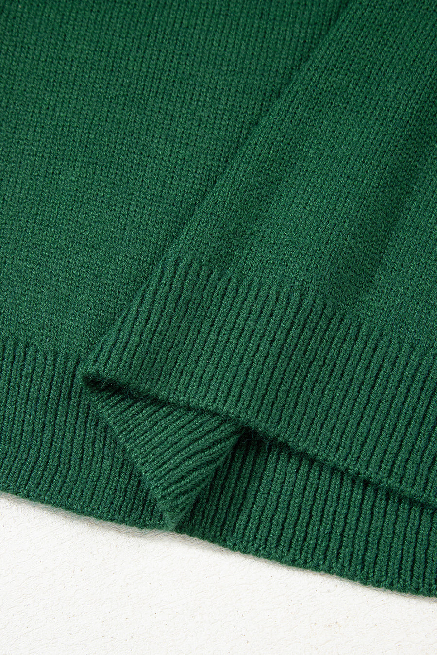 Evergreen Exposed Seam Raglan Sleeve Crew Neck Sweater