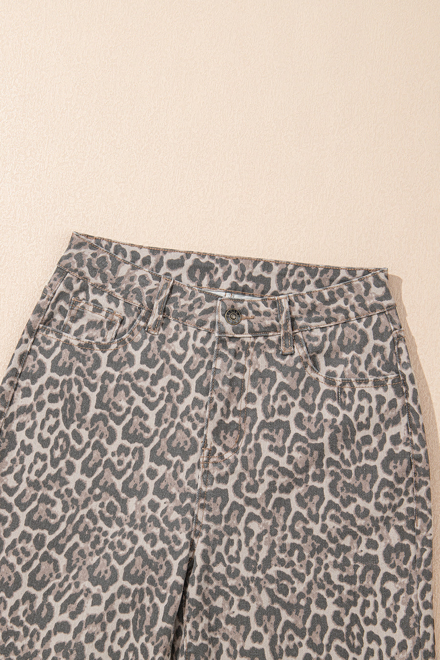 Print Frayed Edge Wide Leg High-Waist Jeans- 7 Styles
