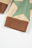 Star Patchwork Exposed Seam Oversized Sweatshirt- 3 Colors