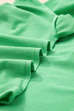 V-Neck Drop Shoulder T-Shirt and Patchwork Shorts Set- 3 Colors