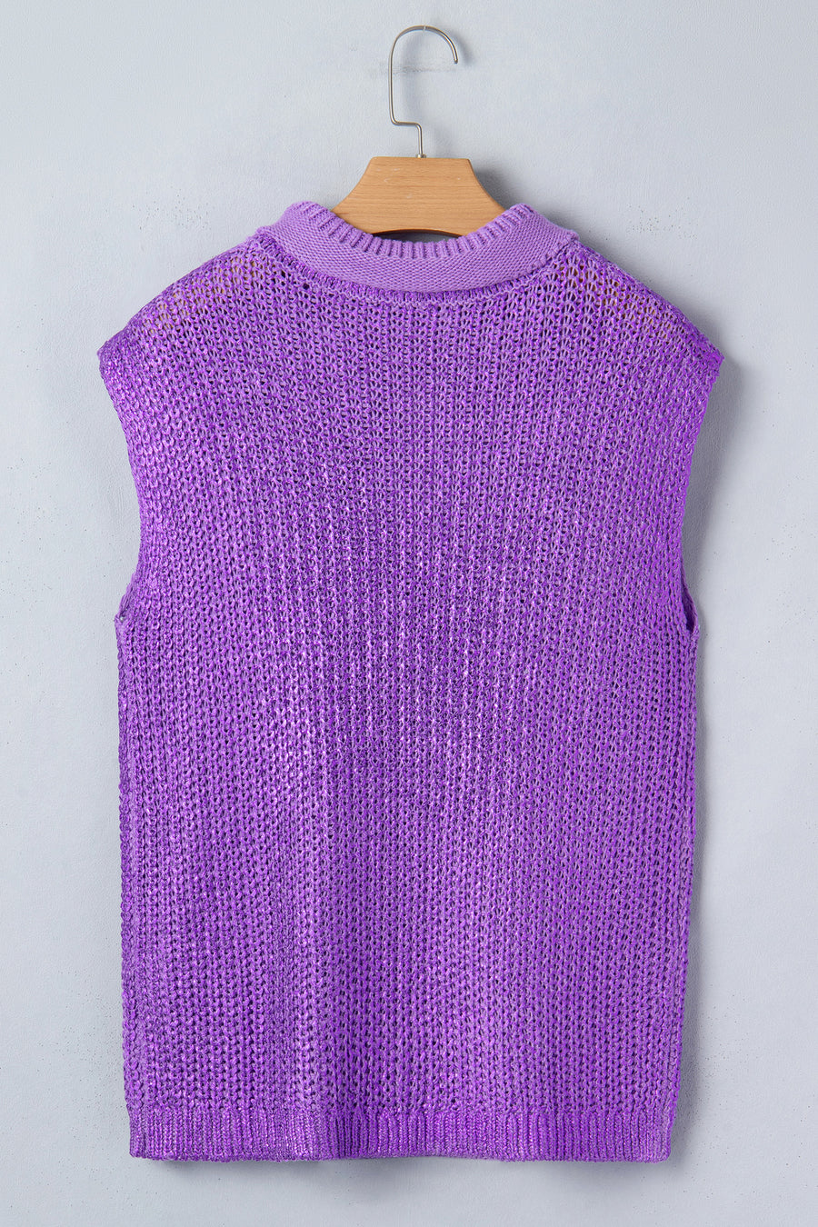 Knit High Neck Cap Sleeve Sweater- 2 Colors