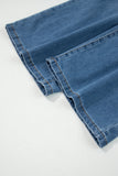 Ashleigh Blue Multi-Button High-Waist Wide Leg Jeans