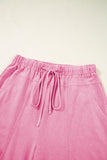Mineral Wash Exposed Seam Wide Leg Cargo Pants- 3 Colors
