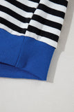 Striped Contrast Trim Oversized Sweatshirt- 4 Colors
