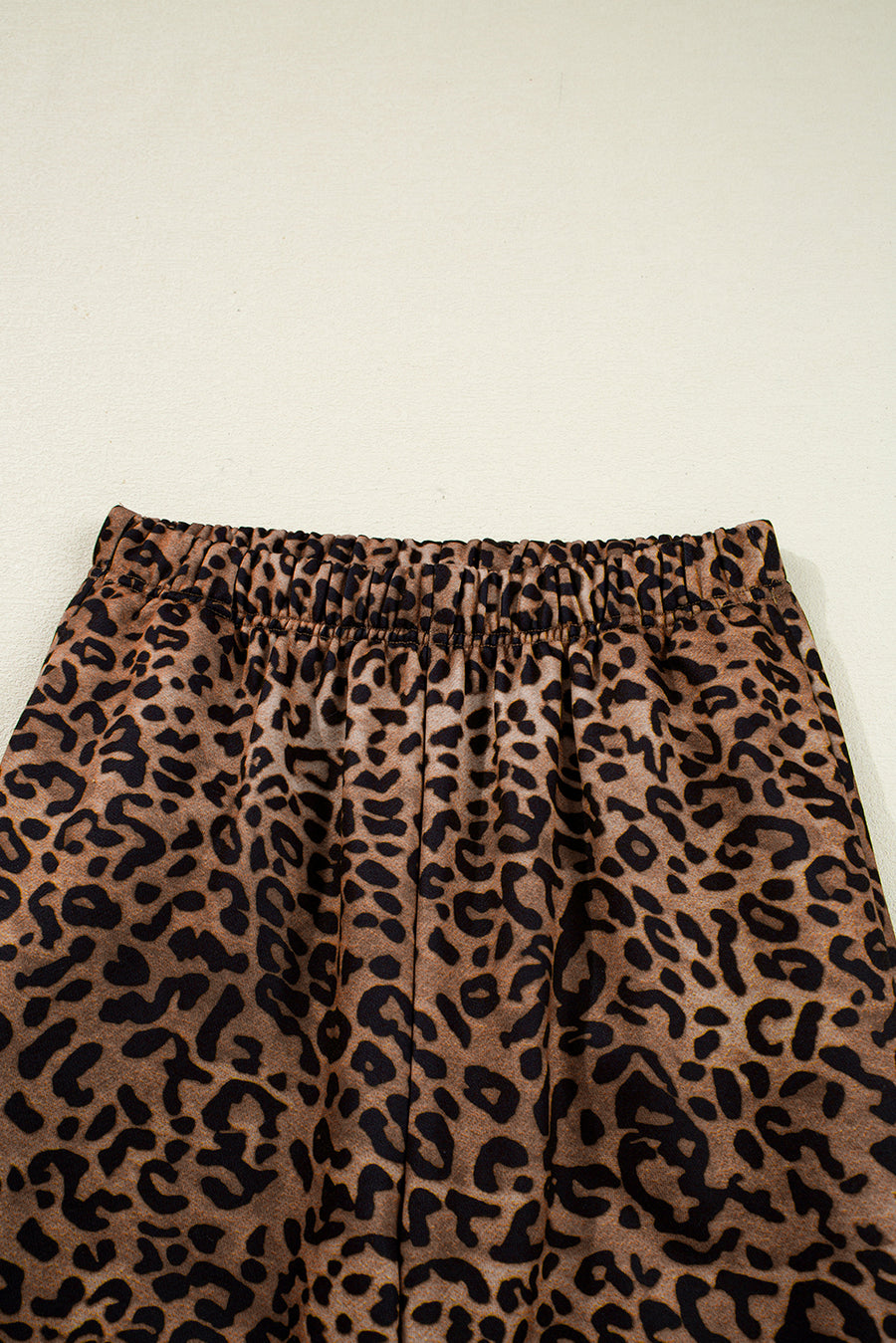 Leopard Print & Embroidered Bow Long Sleeve Top and Pants Set