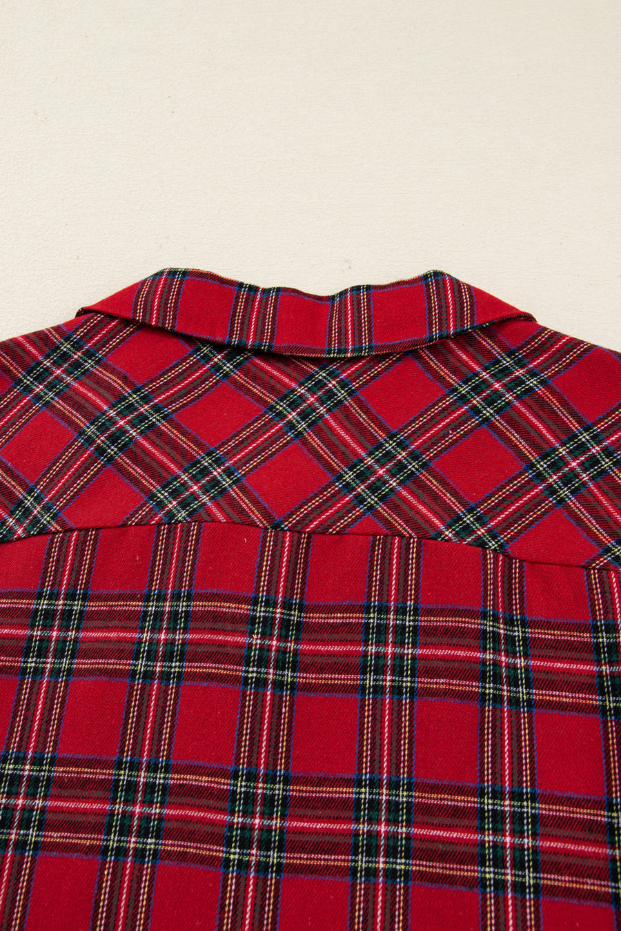 Red Plaid Contrast Color Long Sleeve Pajama Set- 3 Options