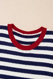 Striped Contrast Trim Sleeveless Sweater Vest- 3 Colors