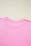 Bow & Sequin XOXO Exposed Seam Slit Hem Baggy Sweatshirt- 3 Colors