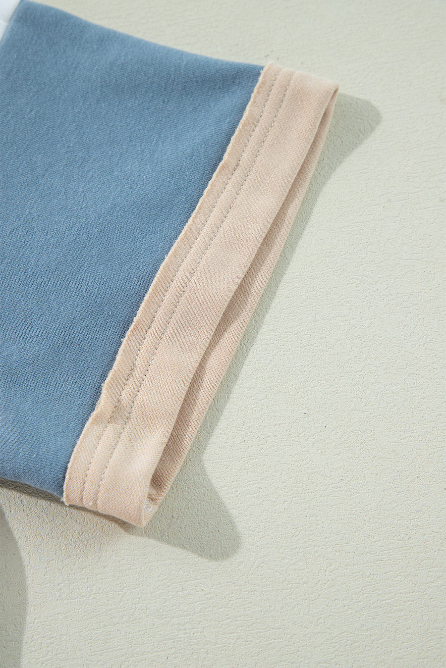Dusty Color Block Patchwork Side Slit Tunic T-Shirt