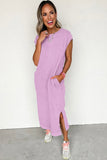 Mineral Wash T-Shirt Dress with Pockets- 3 Colors