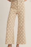 Print Frayed Edge Wide Leg High-Waist Jeans- 7 Styles
