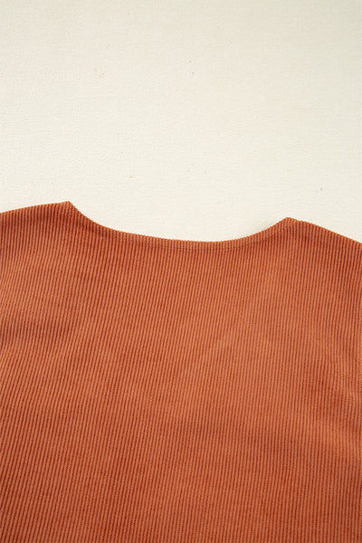 Gold Flame Corduroy Embroidered Patch Pocket Sleeveless Mini Dress