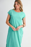 Mineral Wash T-Shirt Dress with Pockets- 3 Colors
