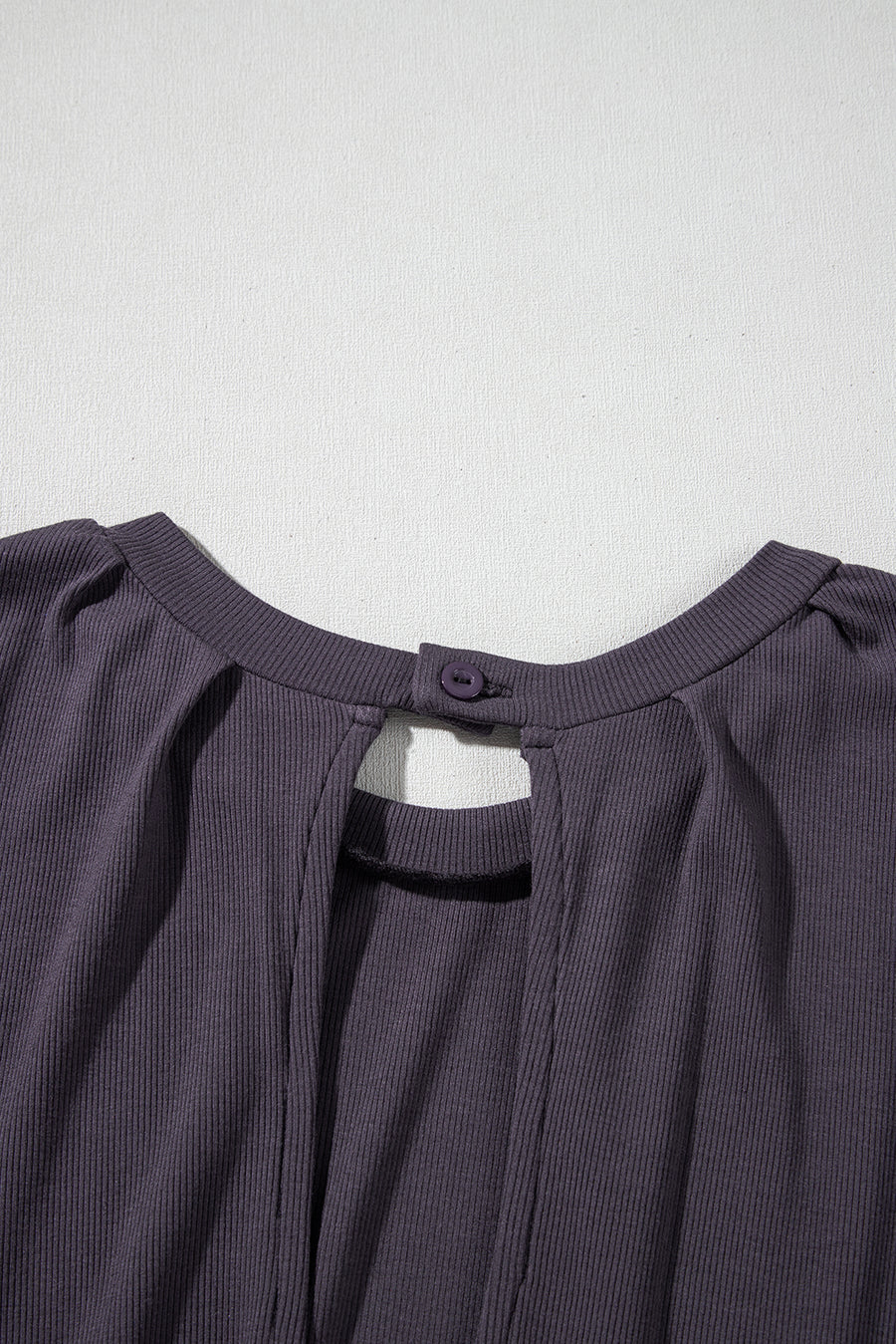 Cut-Out Back Drawstring Knit Romper- 2 Colors