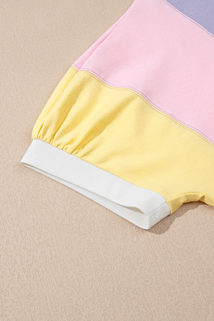 Pastel Color Block Patchwork Oversized T-Shirt