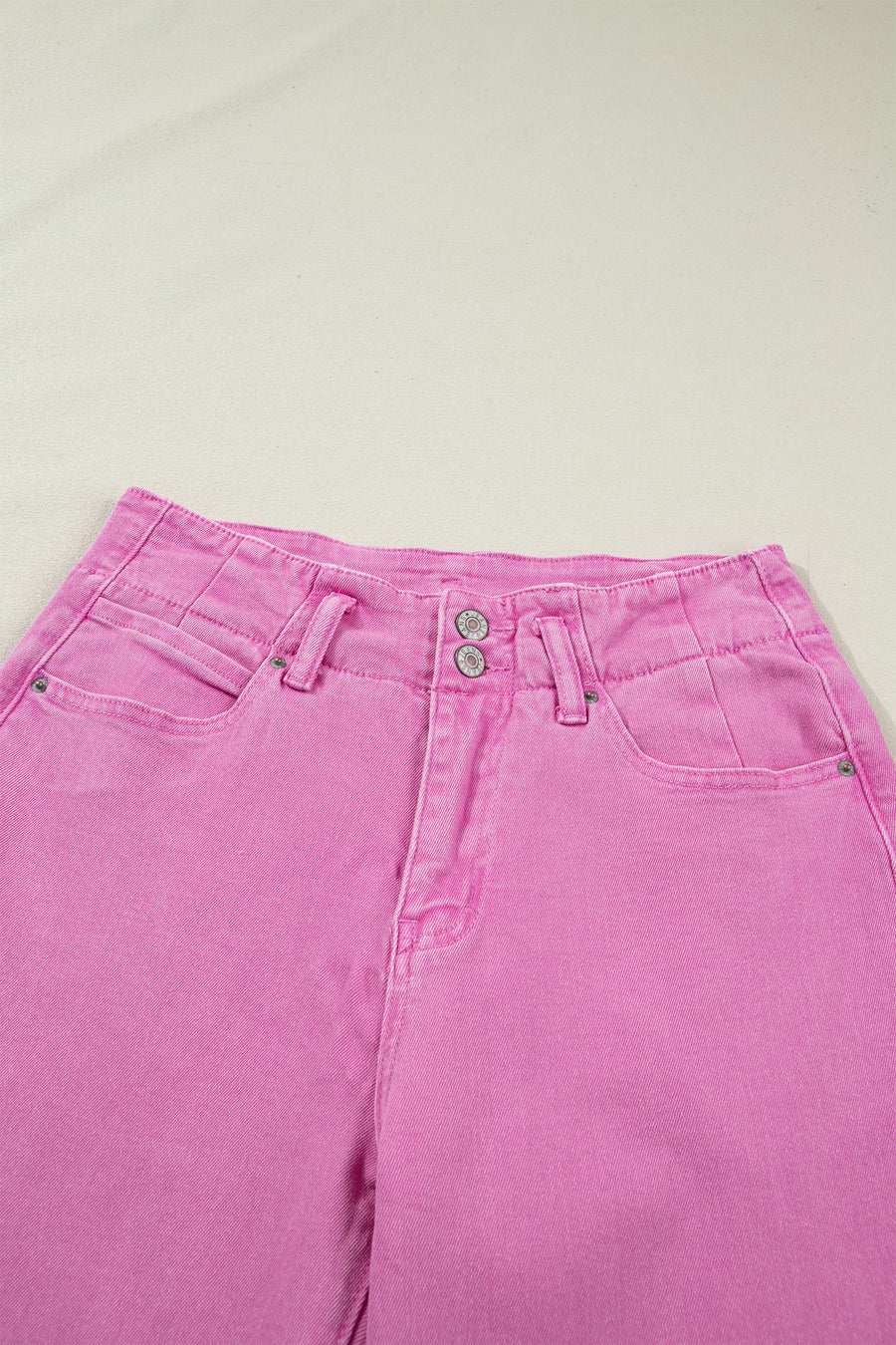 2-Button High Waist Wide Leg Jeans- 4 Colors