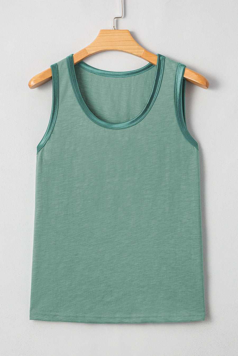 Contrast Trim Crew Neck Tank Top- 2 Colors