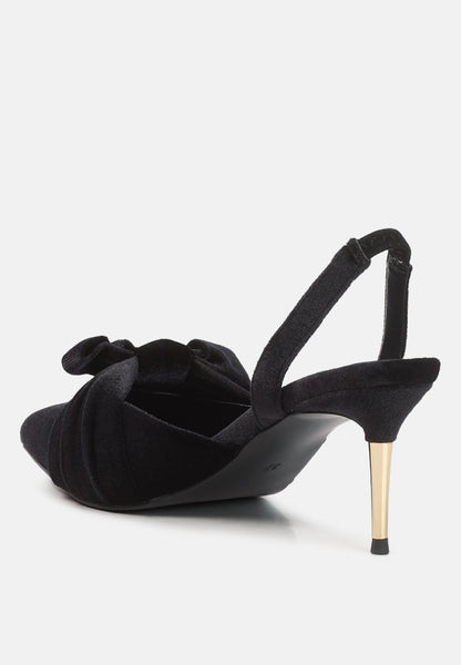 Mayfair Velvet High Heel Mule Sling Backs- 2 Colors