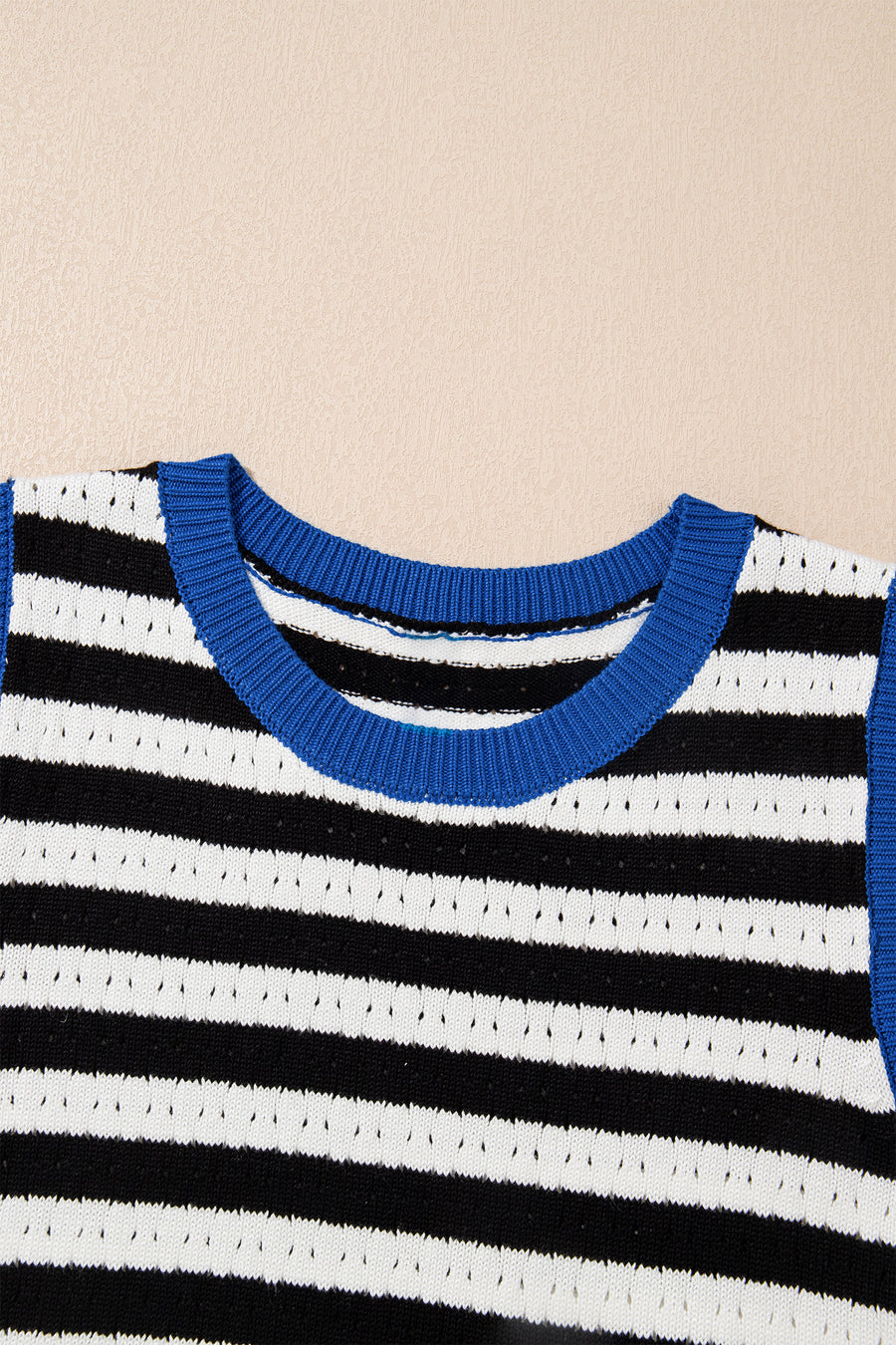 Striped Contrast Trim Sleeveless Sweater Vest- 3 Colors
