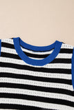 Striped Contrast Trim Sleeveless Sweater Vest- 3 Colors