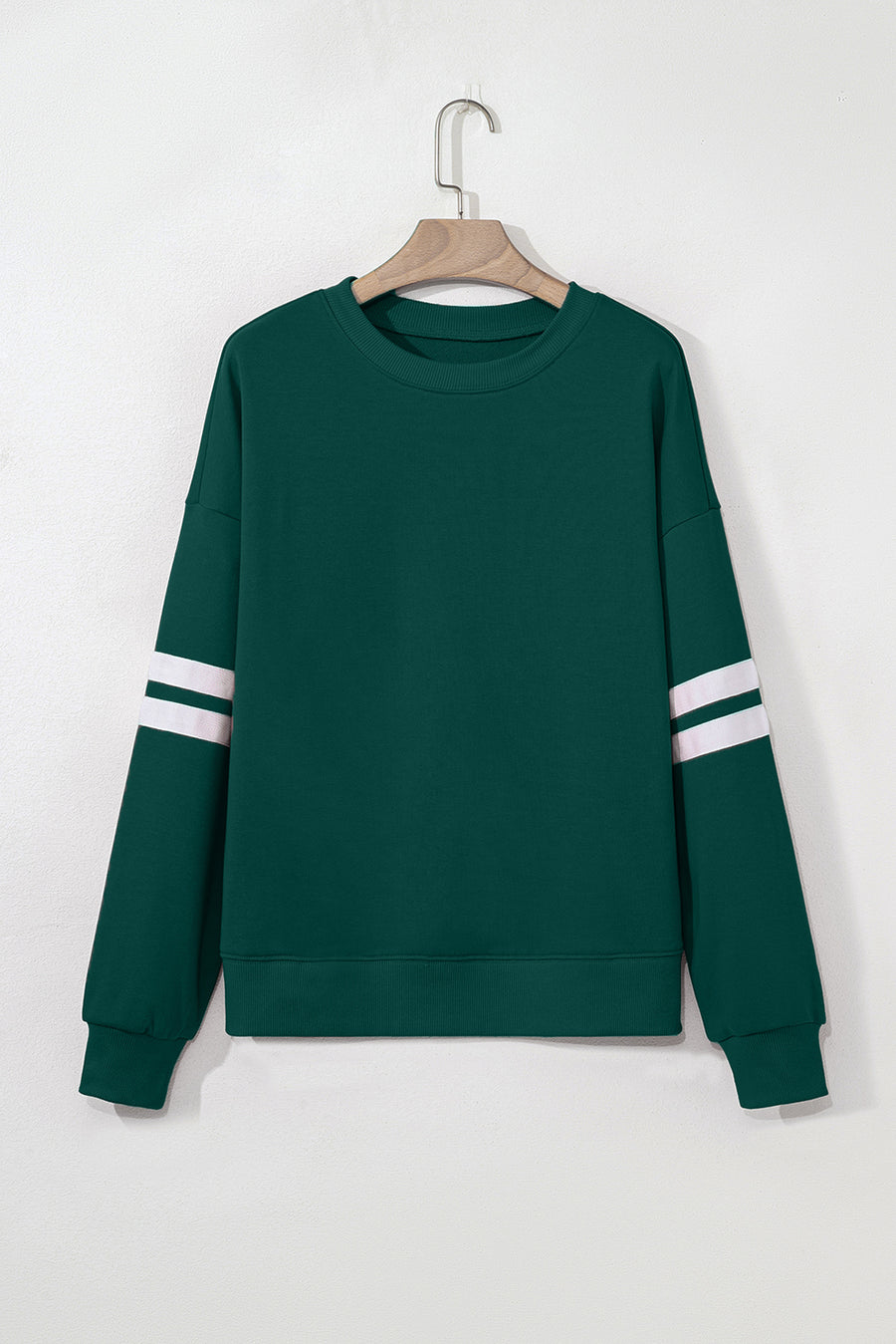 Varsity Striped Sleeve Loose Fit Sweatshirt- 8 Colors
