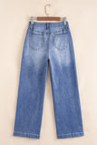 Center Seam Detail High Rise Jeans