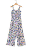 Floral Square Neck Stretch High-Waist Jumpsuit- 3 Colors