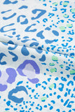 Plus Size Periwinkle Leopard Print V-Neck Short Sleeve T-Shirt