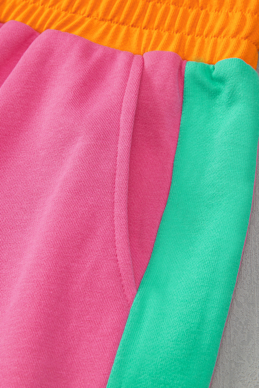 Color Block Patchwork Long Sleeve Top and Pants Set